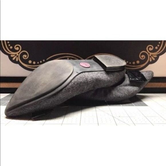 Me Too Shoes Grey Wool Bow Pointy Ballet Flats Y - Picture 6 of 13